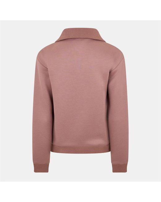 McQueen Pink Logo Half-Zip Sweater