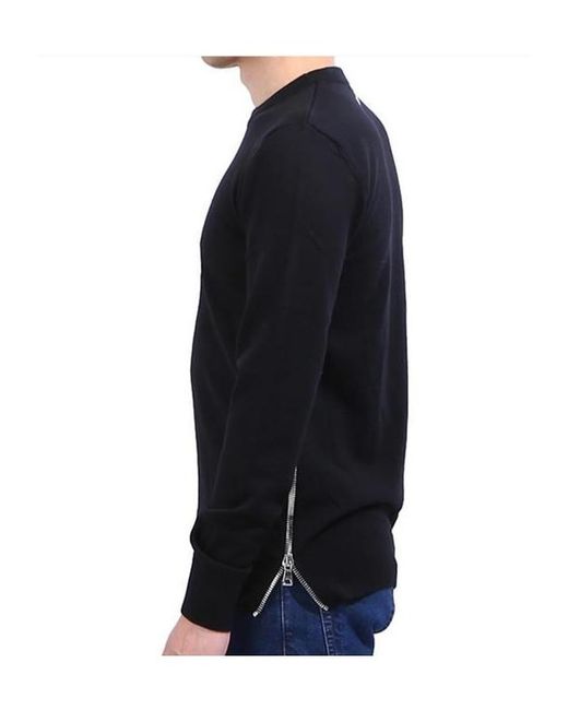 Balmain Blue Long Sleeve Sweater for men