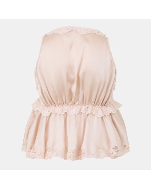 Chloé Natural Silk Short Sleeve Blouse
