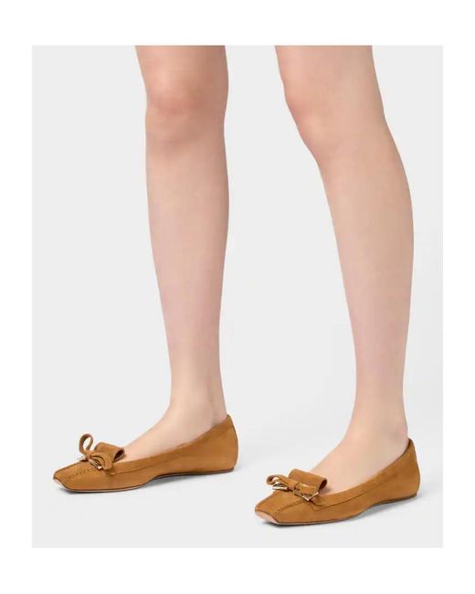 Roger Vivier Brown Virgule Ballerinas