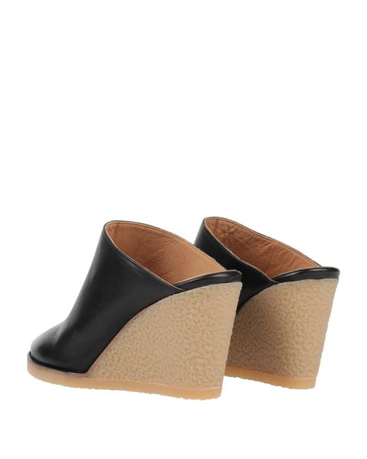Isabel Marant Brown Genuine Leather Round-Toe Mules