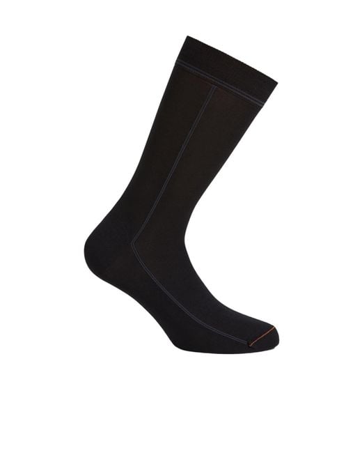 Zegna Black Cotton Blend Socks for men