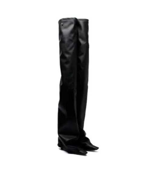 The Attico Black Stylish Elegant High-Heel Over-The-Knee Boots