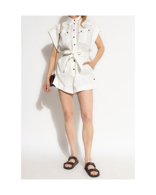 Zimmermann White Rhiannon Playsuit