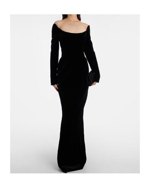 Mugler Black Open-Back Sleeveless Dress Skirt