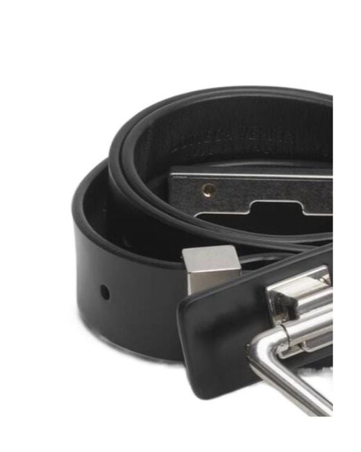 Bottega Veneta Black Point Lock Belt for men