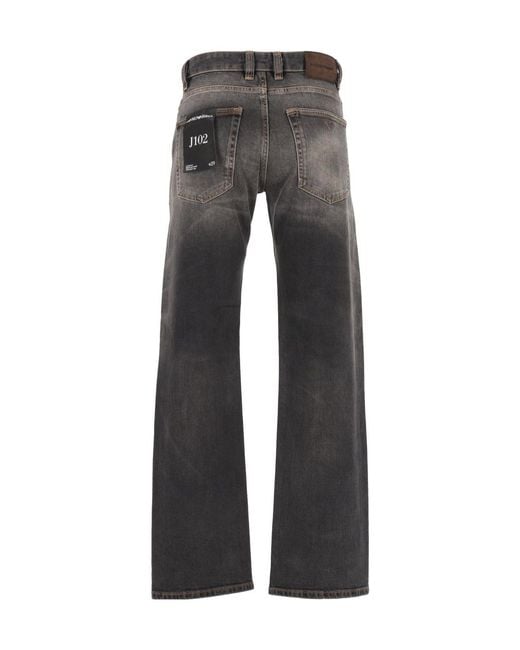 Emporio Armani Gray Belt-Loop Jeans for men