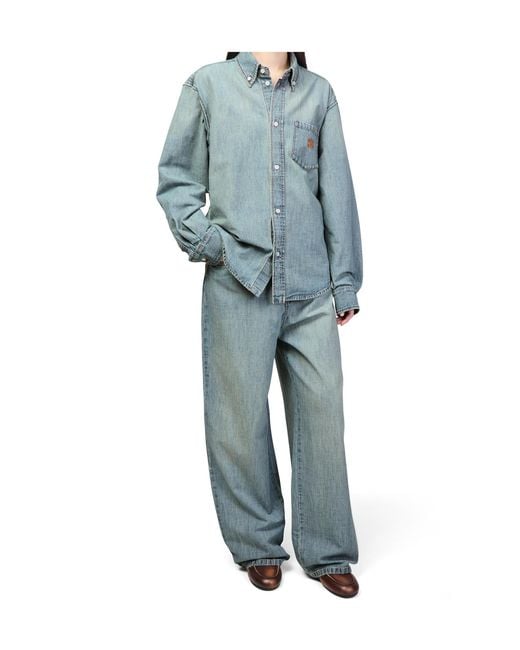 Miu Miu Blue Belt Loop Jeans