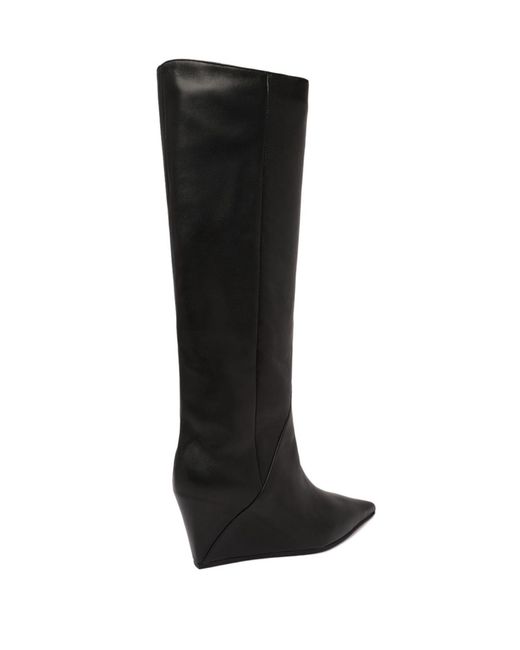 Vic Matié Black Pointed-Toe Boots