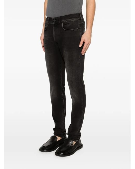 Pt Pantaloni Black Pt Torino Cinque Tasche Slim Jeans for men