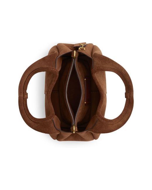 COACH Brown Lana 19 Suede Shoulder Bag