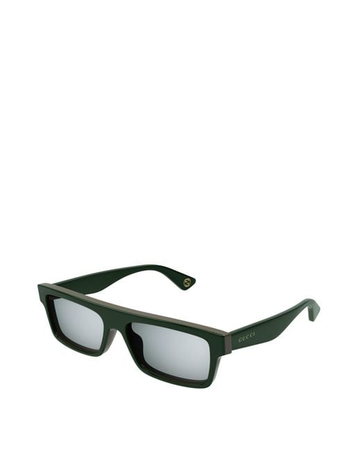 Gucci Green Eyewear Rectangular Frame Sunglasses for men