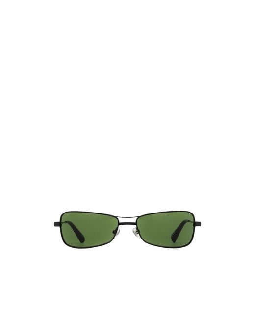 Jacquemus Green Rectangle Frame Sunglasses for men
