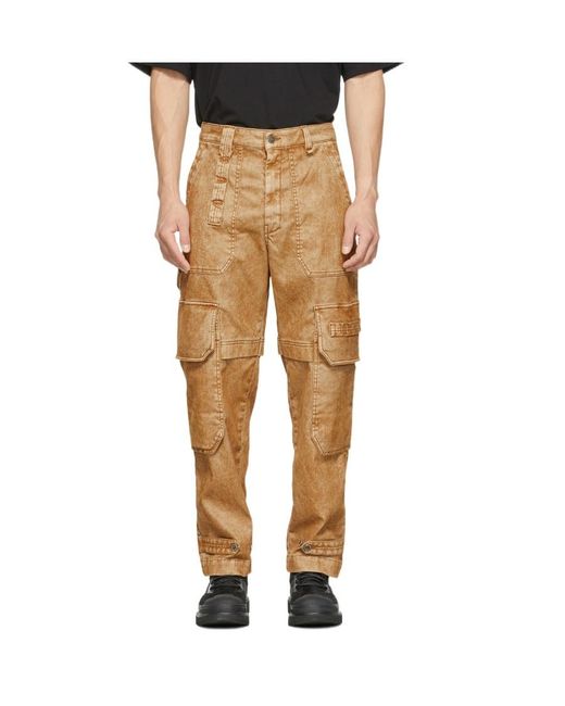 DIESEL Natural Relaxed Cargo Pants for men