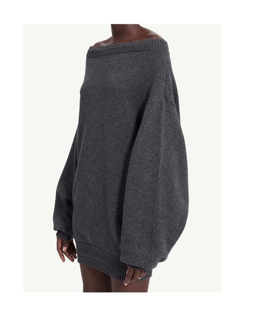 MM6 by Maison Margiela Black Knitted Dress