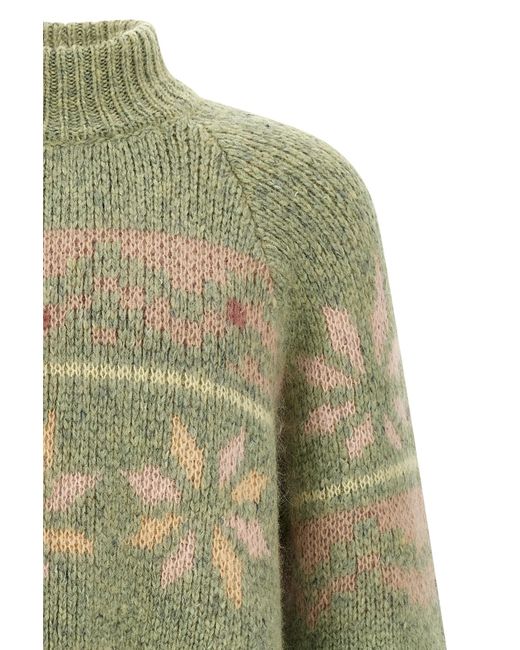 Magliano Green Ribbed Turtleneck Sweater for men