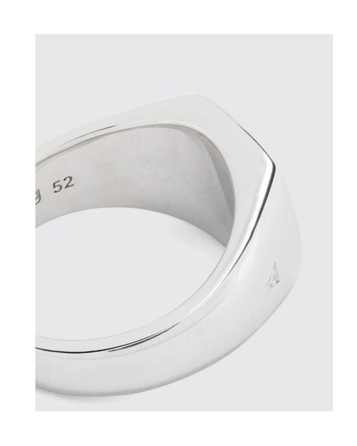 Tom Wood White Kay Polished Signet Ring for men