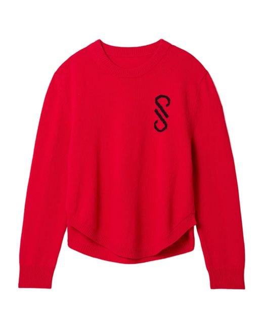 Proenza Schouler Red Intarsia Wool Sweater
