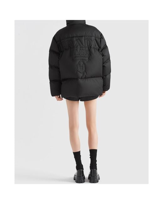 Prada Black Oversized Re-Nylon Down Jacket