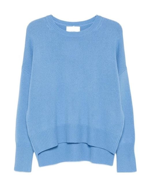 Lisa Yang Blue Mila Crew-Neck Sweater