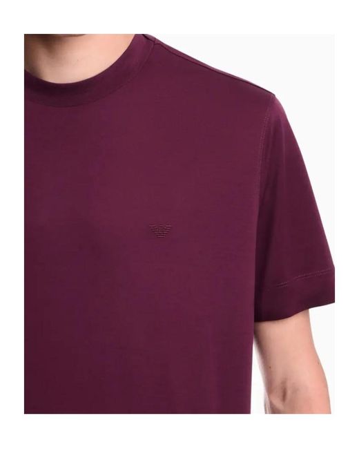 Emporio Armani Purple Short-Sleeved T-Shirt for men