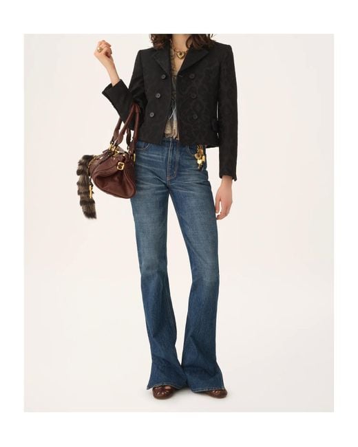 Chloé Black Double-Breasted Fitted Jacket