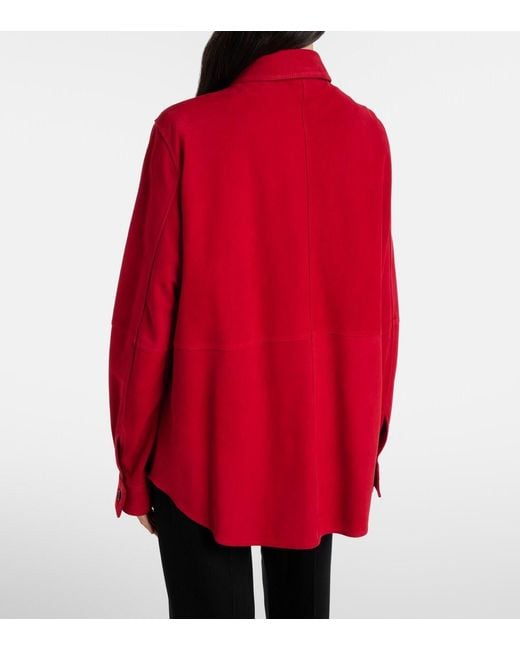Totême  Red Suede Overshirt