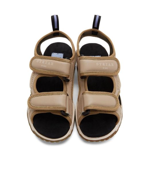 McQ Alexander McQueen Brown Logo And Buckle Sandals for men