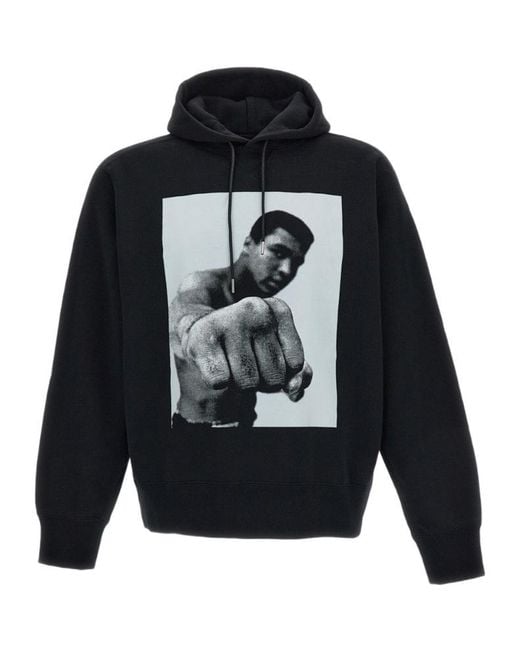 Sacai Blue Long-Sleeve Sweatshirt for men