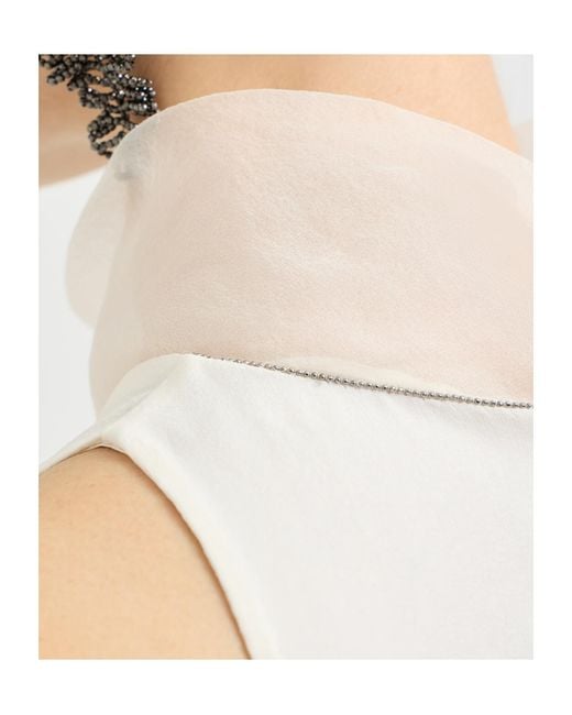 Brunello Cucinelli White Silk Maxi Dress