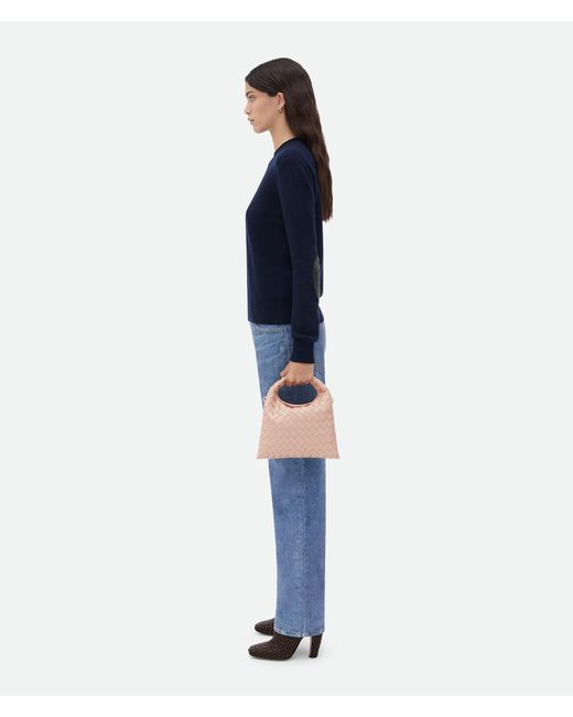Bottega Veneta Pink Woven Top Handle Bag