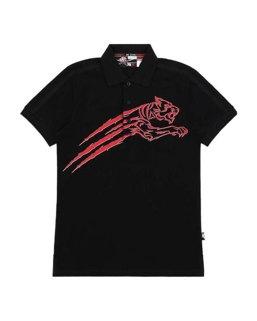 Philipp Plein Black Logo Polo Shirt for men