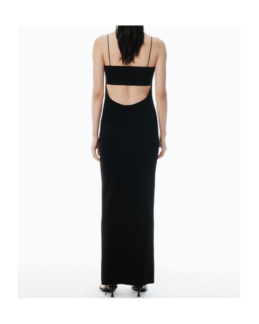 Alexander Wang Black Logo Jacquard Slip Dress