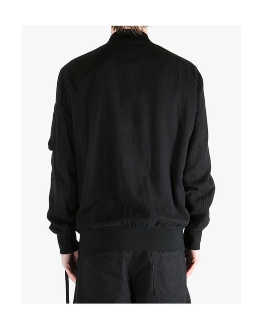 Ann Demeulemeester Black Dries Zip-Up Bomber Jacket for men