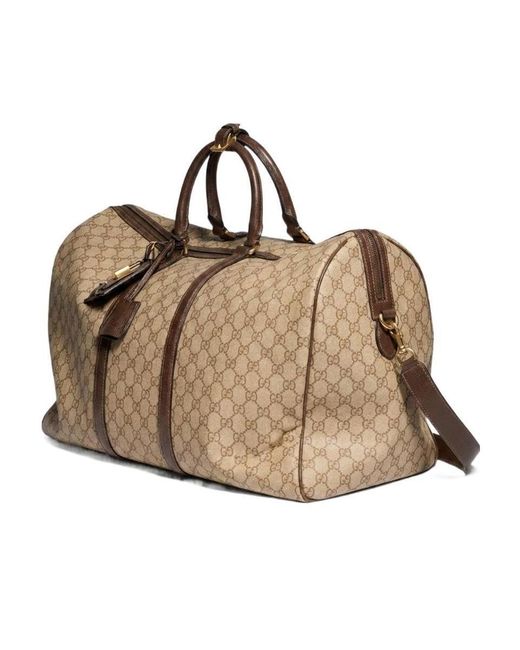 Gucci Brown Essence Classic Large Duffle Bag for men