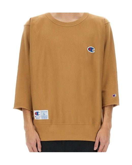 Undercover Natural X Champion Logo Patch Crewneck Sweatshirt for men