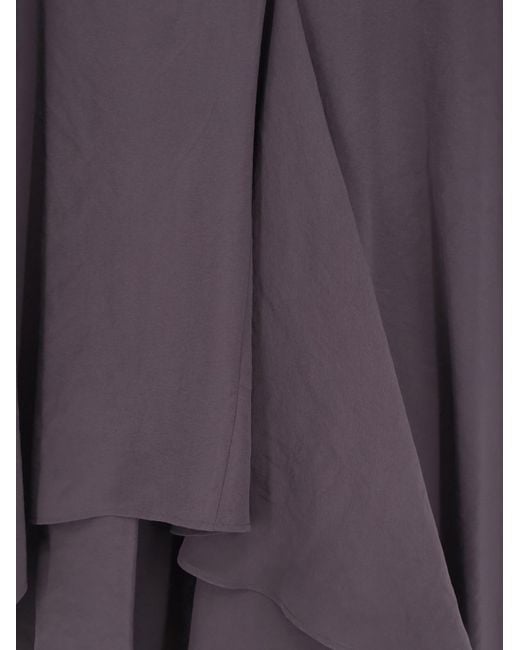Alysi Purple Asymmetric Sleeveless Dress