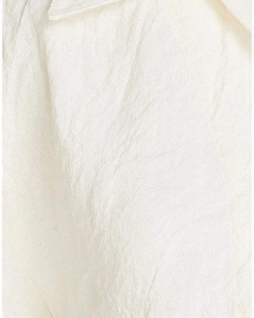 Jacquemus White Solid-Color Cropped Top