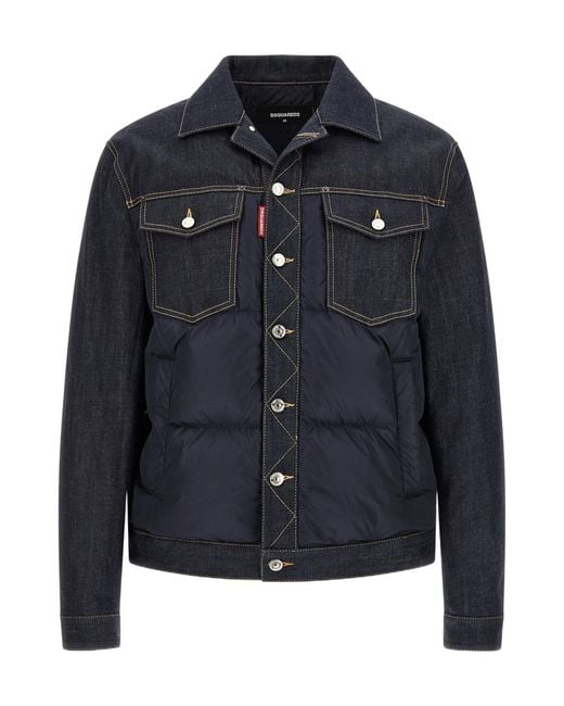 DSquared² Blue Long-Sleeve Casual Jacket for men