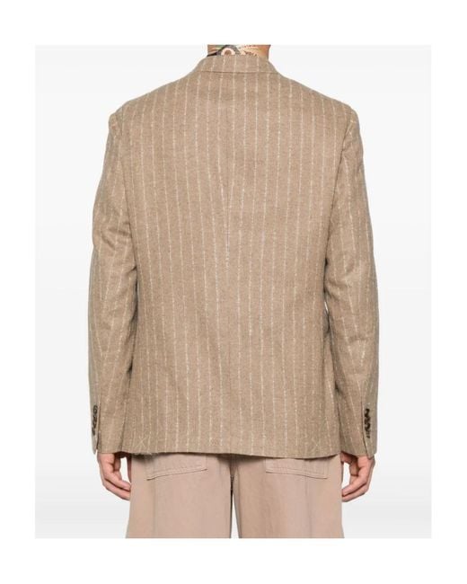 Etro Natural Pinstripe Blazer for men