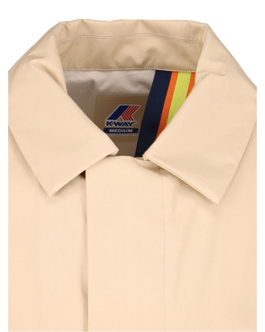 K-Way Natural Three-Layer Poplin Coat for men