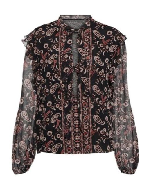 Giambattista Valli Brown Printed Silk Blouse