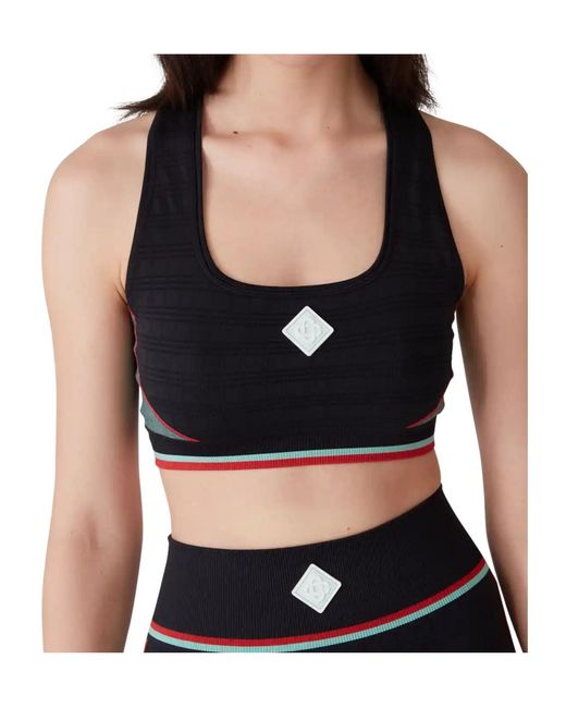 Casablanca Black Seamless Sports Bra