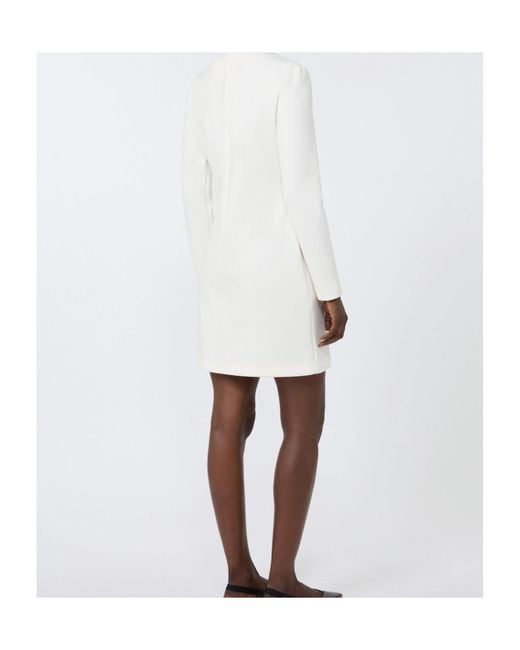 Max Mara White Short Scuba Jersey Dress