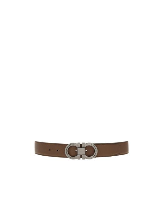 Ferragamo White Double-Sided Adjustable Waist Belt for men