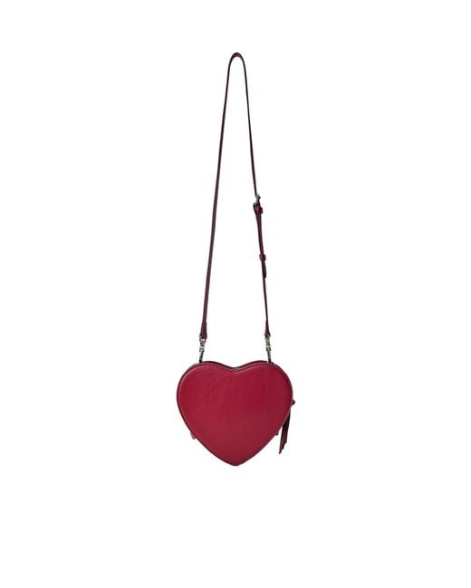 Vivienne Westwood Red Louise Heart Logo Plaque Crossbody Bag