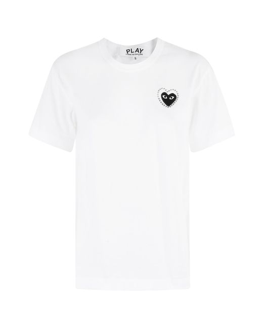COMME DES GARÇONS PLAY White Crew Neck T-Shirt