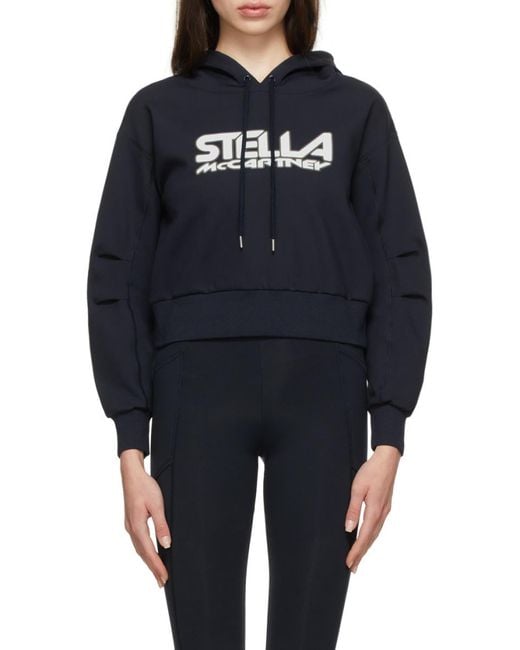 Stella McCartney Blue Scuba Drawstring Hoodie