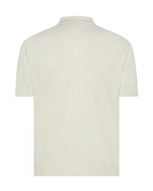Seventy White Buttoned Polo Shirt for men