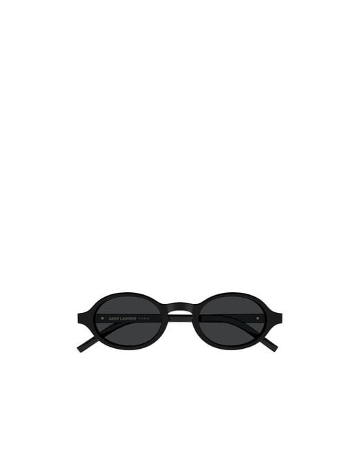 Saint Laurent Black Eyewear Oval Frame Sunglasses for men